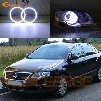

Excellent Ultra bright COB led angel eyes halo rings DRL For Volkswagen VW Passat B6 Magotan 2005-2010 Halogen Headlight