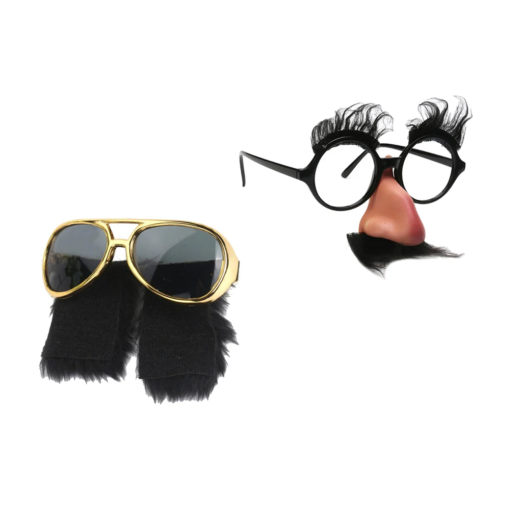 glasses with big nose and mustache