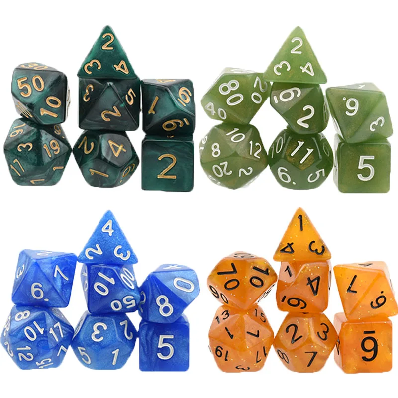 Взрослые игральные кости набор D4-D20 профессиональные RPG многогранные Подземелья и Драконы секс доска игры игрушки коробка передач казино вечерние аттракционы - Цвет: NO.6