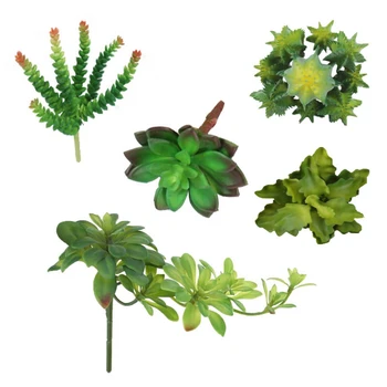 

ELEG-Succulents Artificial Unpotted Decor Set 5Pcs Faux Succulent Plants for Garden Arrangement Decor