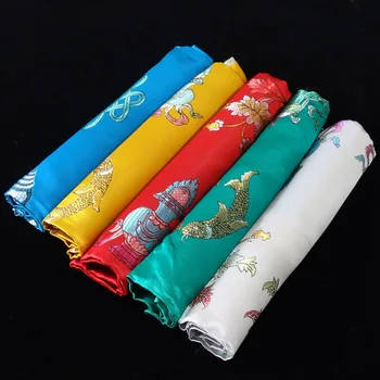 

Tibetan Ethnic Ritual Hada, Five Color Decorative Banners for Religious Ceremonies Polyester Embroidery Patterns Decor