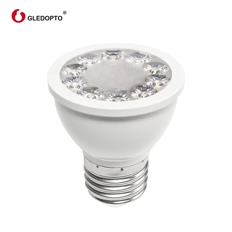 rgb and dual white 5W E27 PAR16 bulb WW/CW spotlight 2700-6500K LED AC100-240V zigbee smart home work with echo plus AC