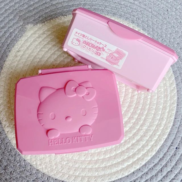13CM Sanrios Cartoon Kawaii Kitty Mymelody Littletwinstars Desktop Storage Box Cotton Stationery Jewelry Organizer 4