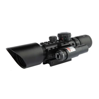 

New M9 3-10x42EG Tactical Optics Reflex Sight Riflescope Picatinny Weaver Mount Red Green Dot Hunting Scopes with Red Laser