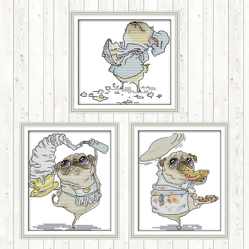 

Busy Cook DIY Needlework Crafts 14CT 11CT Cotton Thread Embroidery Needlework Sets Home Decor Cross Stitch Kits Patterns Kits