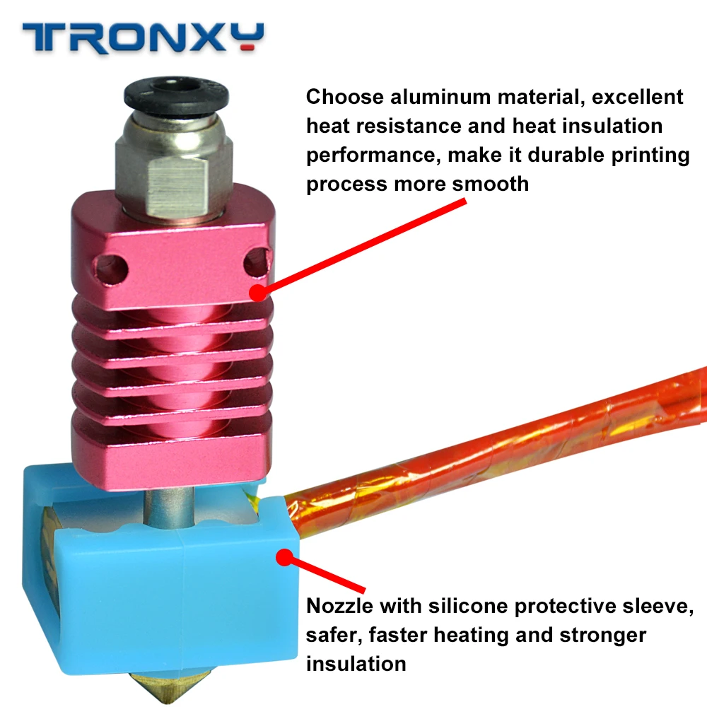 Tronxy Upgrade Kit MK10 24V 50W кабель нагревателя 100K Термистор 3d принтер J-head hotend для 1,75 мм филаментный экструдер 0,4 мм сопло