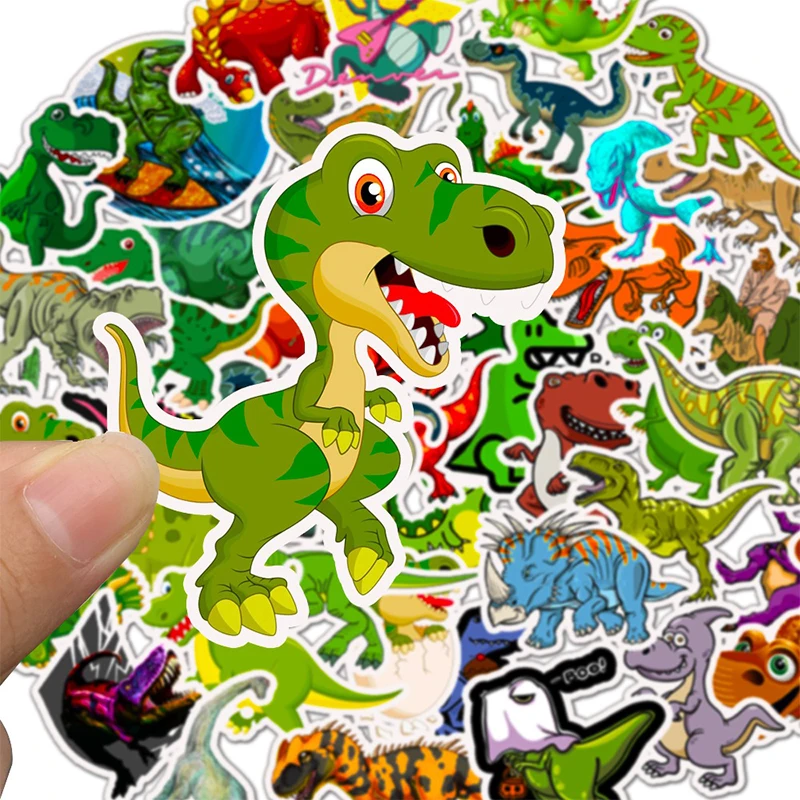 

50 Pcs/Pack Cool Dinosaur Stickers Cartoon Animals Stickers Kids Toy Sticker For Travel Case Laptop Phone Suitcase pegatinas