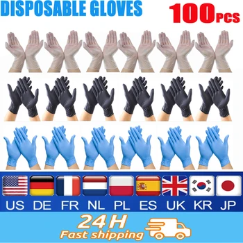 

100pcs Disposable Gloves Latex Rubber Cleaning Tools Experiment Catering Gloves Latex Guantes Desechables Guanti Monouso