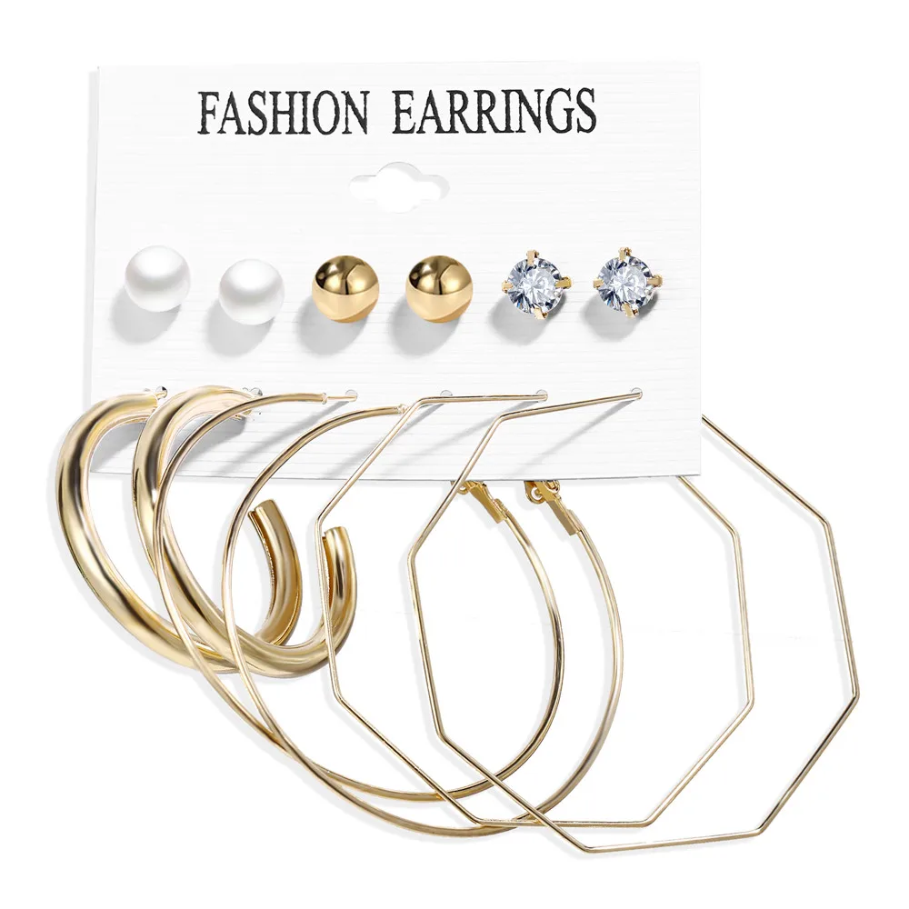 Earrings Set 14 17 км акриловые серьги с кисточками для женщин, богемные серьги, набор больших геометрических висячих сережек Brincos, Женские Ювелирные изделия DIY - Окраска металла: Earrings Set 14