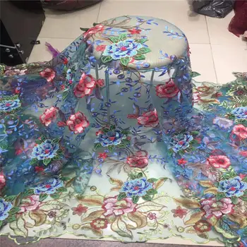 

African Lavender Lace Fabric 2020 High Quality Bridal Embroidery Lace Embroidery Nigeria French Mesh Lace Fabric Wedding