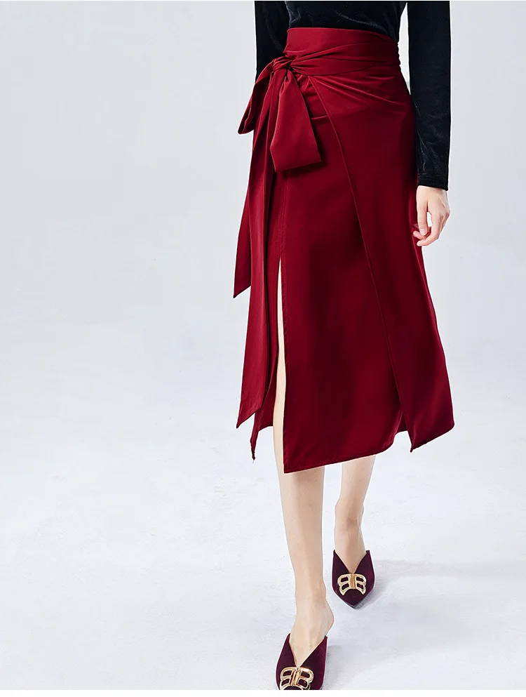 Autumn Skirts Womens Fashion Solid Color Split Skirts Womens Long Skirts For Women Casual Irregular Sexy Streetwear Skirt
