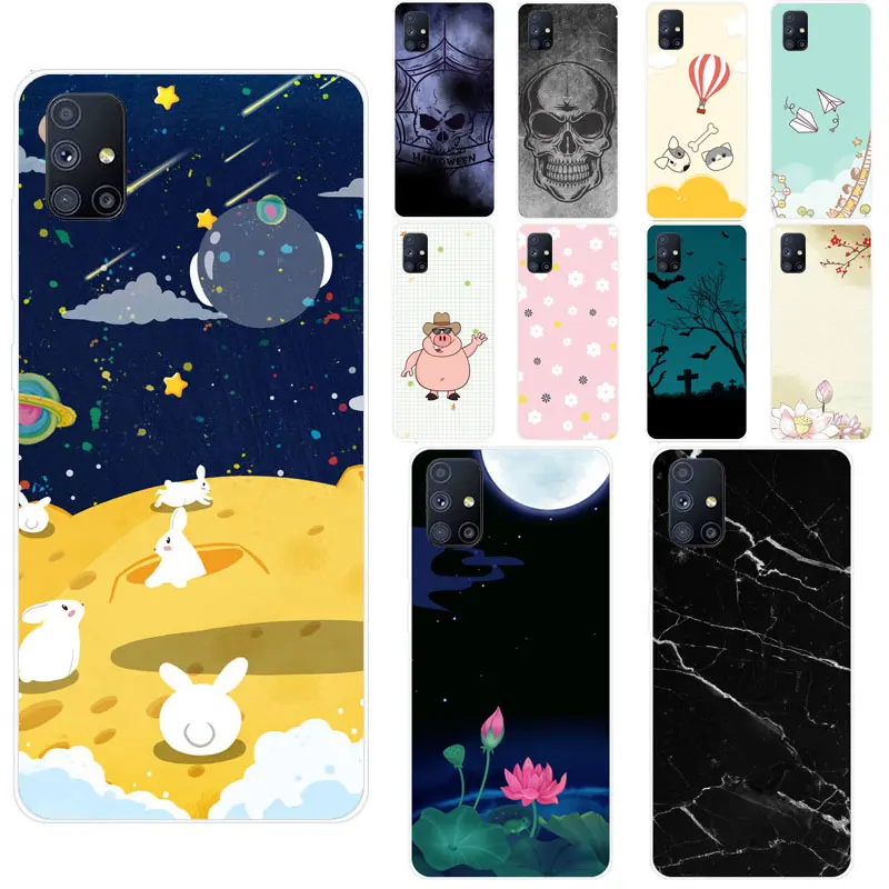 

For Samsung M51 Case Fashion Style Painted pattern Soft TPU Protection Shockproof Back Cover For Samsung M51 SM-M515 Phone Cases