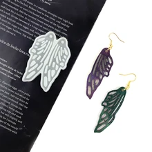 

Angel Wing Crystal Epoxy Resin Mold DIY Hollow Wing Earring Pendant Keychain Resin Silicone Mold Handicraft Tools