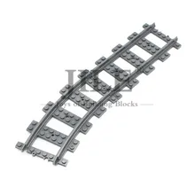 Juego de bloques de construcción Moc 53400 1 88492c00 DIY con curva de carril de pista de tren de coche ajustable Compatible con ensambles(China)