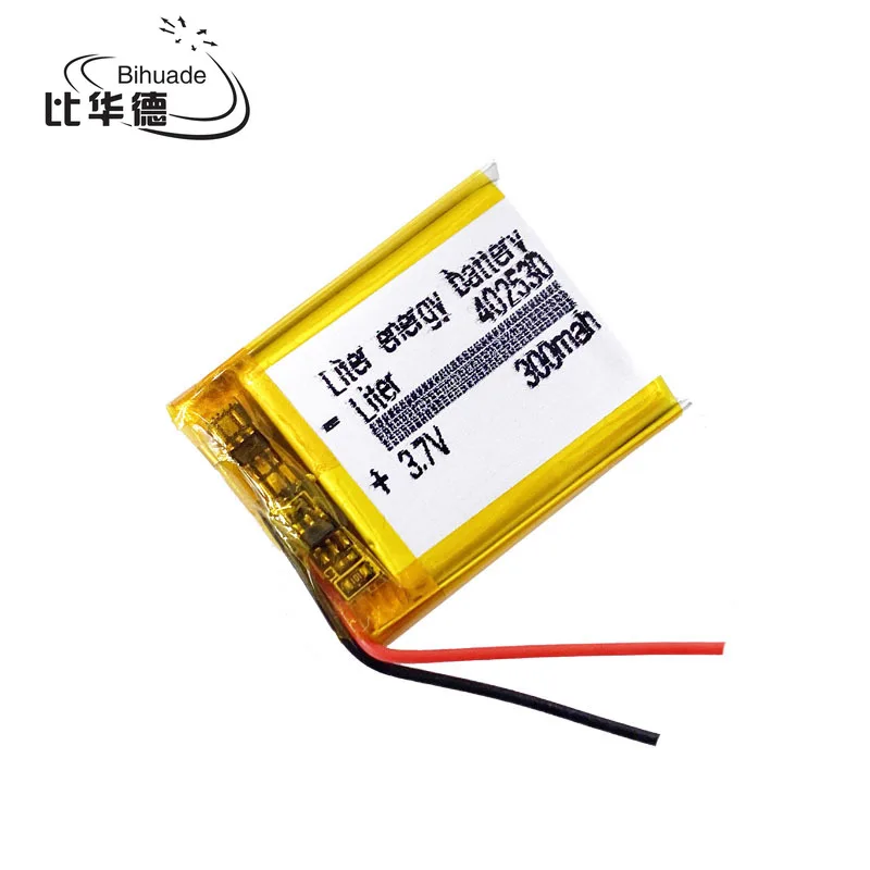 3.7V 300mAh battery 402530 Lithium Polymer Li-Po li ion Rechargeable Battery For Mp3 MP4 MP5 GPS PSP mobile electronic part