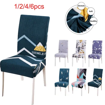 

Universal Size Elastic Chair Cover Christmas Cheap Stretch Chair Cover Seat Slipcovers For Dining Room Hotel Banquet Home#6