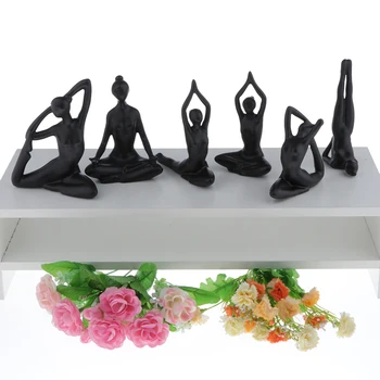 

Modern simple creative ornament Yoga girl ornament ceramic craft