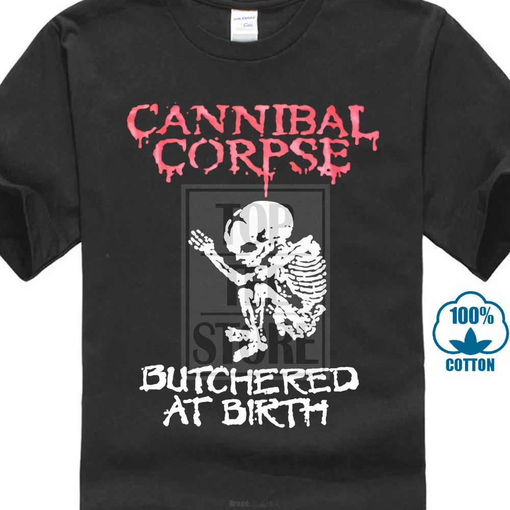 Мужская футболка Cannibal Corpse Butchered At Birth черные мужские топы высокого качества с