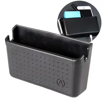 

Universal Black Car Storage Box Cell Phone Holder Mobile Phone Charge Box Holder Pocket Organizer Car Card Storage Box