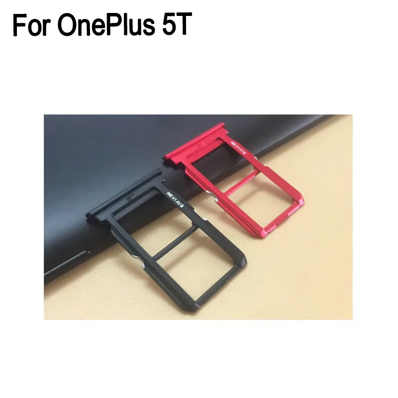 100% черный лоток для SIM-карты OnePlus 5 T SD-карты SIM-карта выдвижной ящик детали |