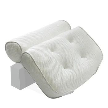 

Soft Non-Slip Relaxation Pillow Spa Support Head Neck 3D Bathtub Bath Cushions Suction Cup