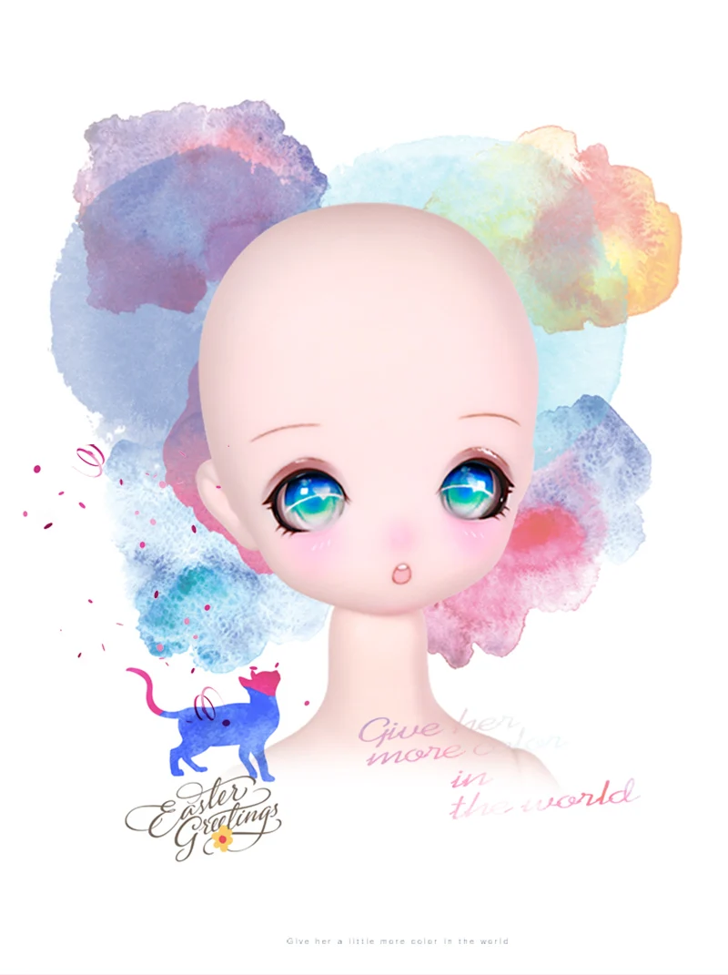 Accessories For 1/4 BJD Eyeballs 17mm Suit For Your 45cm Doll Anime Figure