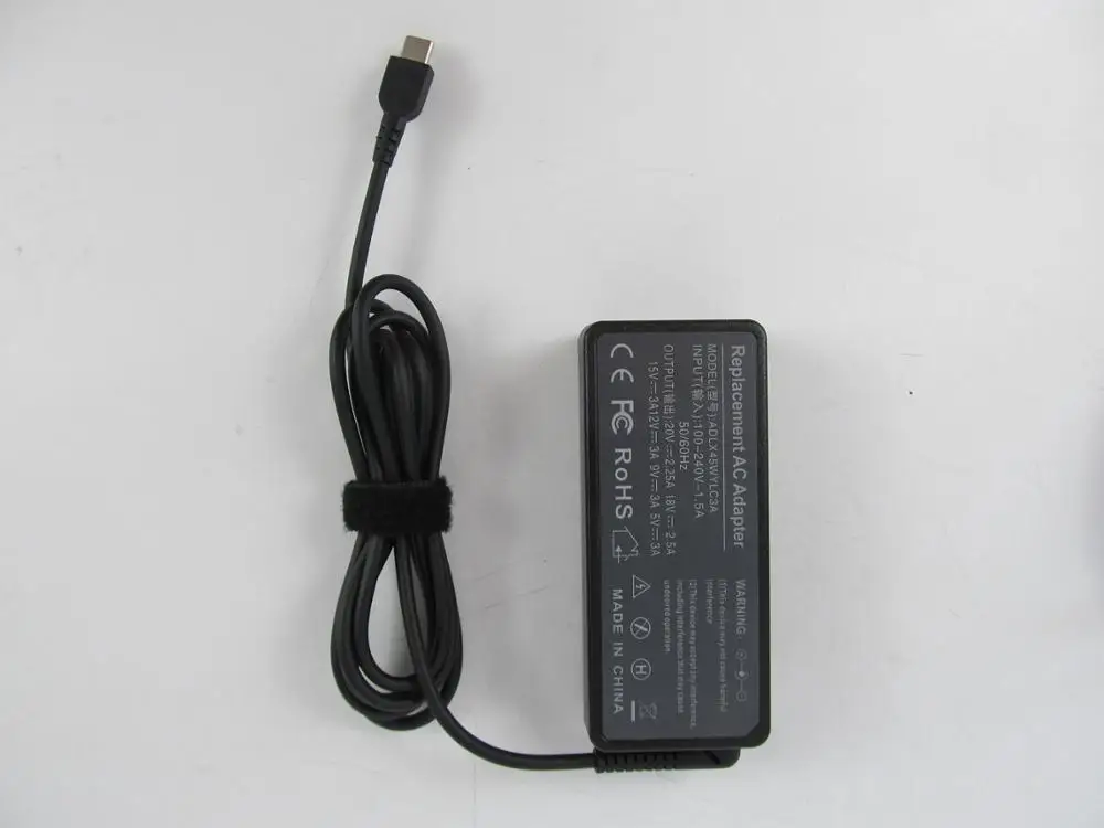 

45W 20V 2.25A USB Type C USB-C Power Adapter Charger For Lenovo Yoga ThinkPad