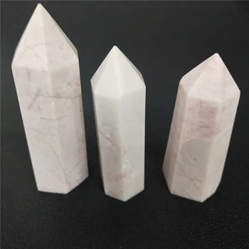 

Natural Pink Opal Stone Wand Healing Crystal Obelisk Reiki Mineral Gem Quartz Point Wicca Decor Home Feng Shui Art Gift ZX