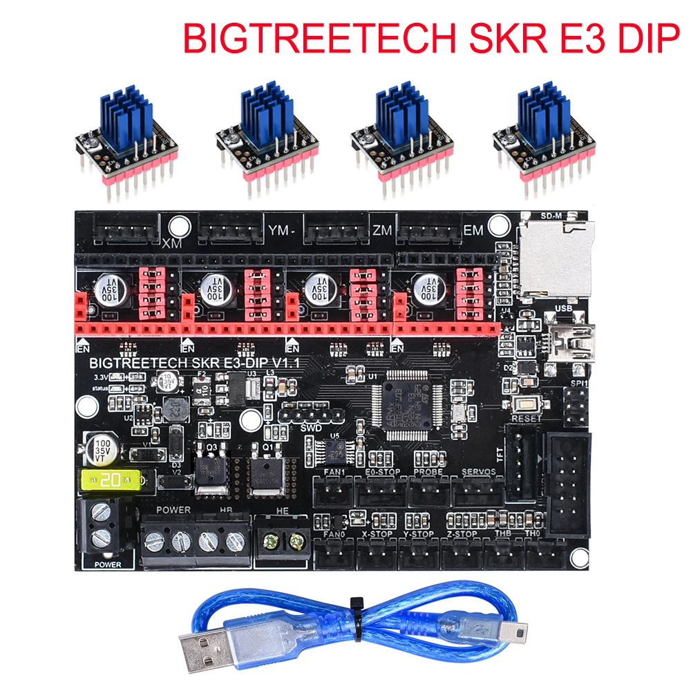 Плата управления BIGTREETECH SKR E3 DIP V1.1 32 бита + TMC2208 TMC2130 TMC5160 детали 3D принтера для Ender 3/5