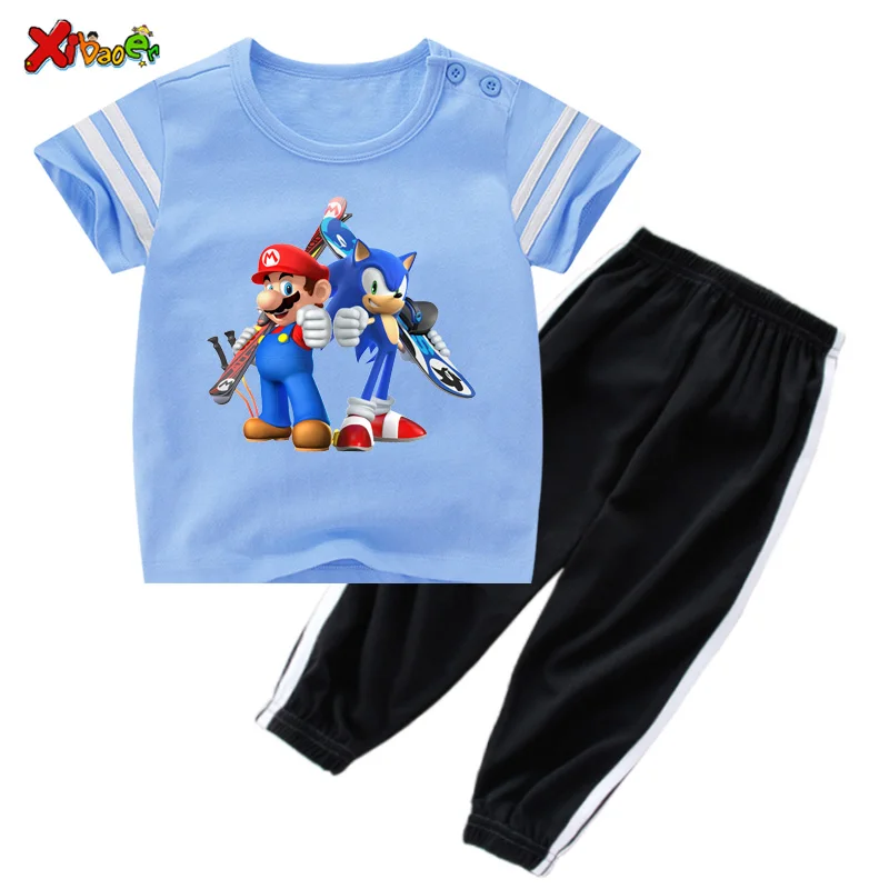 

Boys Sets 2020 summer New 2 Pieces Newborn Infant Baby Girls Clothes Set Children's suit t shirt sports suits student clothes
