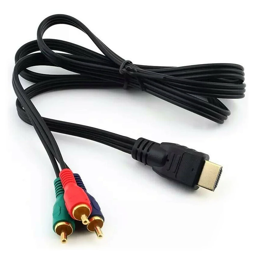 3 RCA AV патч корд адаптер для HD TV VGA HDMI к кабель Видео Аудио компонент