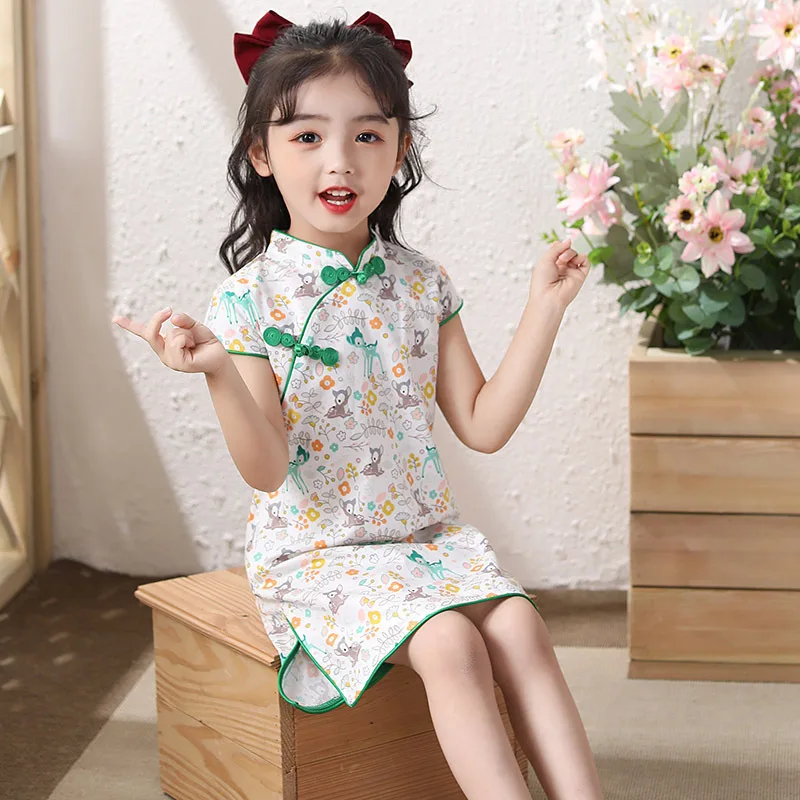 Cheongsam Qipao/летнее улучшенное китайское платье принцессы в этническом стиле для