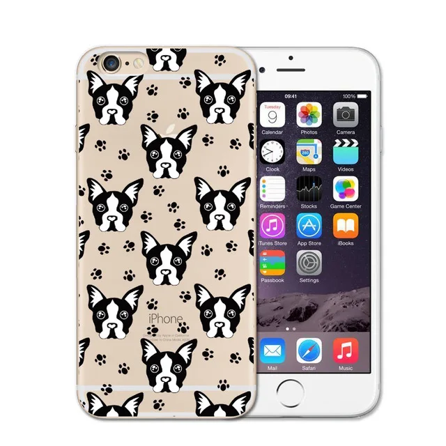 KETAOTAO милый щенок Мопс телефон чехол s для iPhone 4S SE 6 5C 5S 6S 7 8 SE 5Plus XR XS Max чехол кристально чистый мягкий TPU чехол s - Цвет: Белый