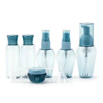 

9pcs/set Portable Travel Set Bottle Cosmetics Empty Bottle Spray Bottle Cosmetics Sub-bottle Set with Storage Bag