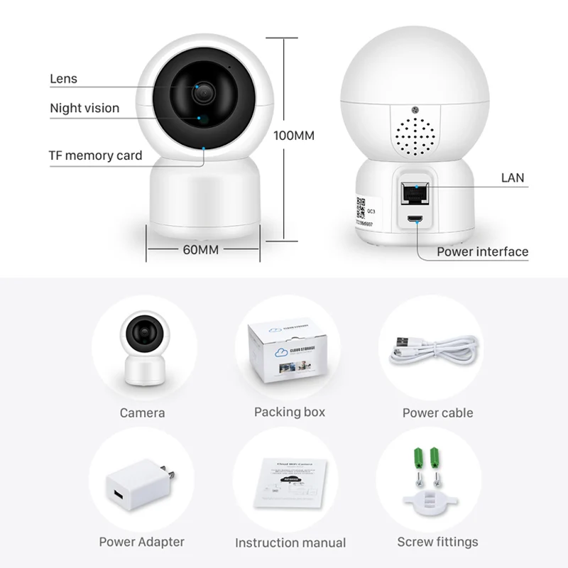 Мини-камера, Wifi, Hd 1080p Ip, интеллектуальное автоматическое слежение, детский монитор, Домашняя безопасность, видеонаблюдение, сеть видеонаблюдения, 2МП, Wifi камера, мини