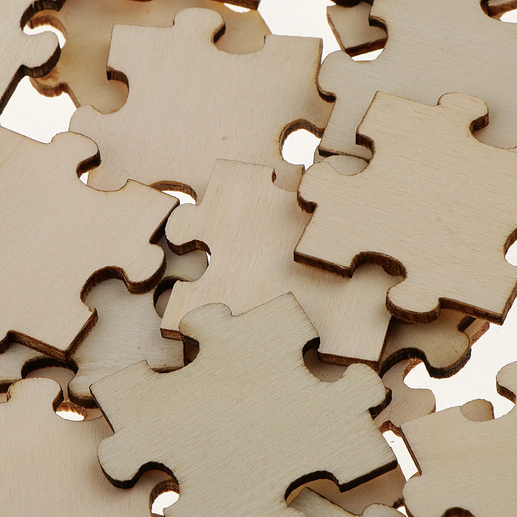 Prettyia   Jigsaw   Puzzle   Pieces      Cut   MDF   Wooden   Embellishment