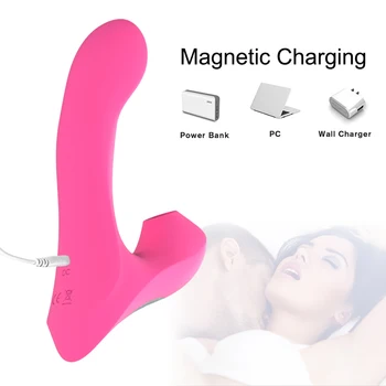 New 2 IN 1 Clit Sucker Vagina Sucking Vibrator 10 Speeds Vibrating Clitoris G Spot Stimulator Erotic Sex Toy for Women Sex Toys 6