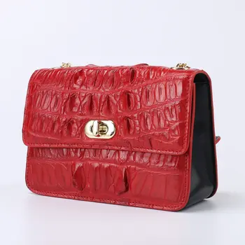 

2020 genuine leather women's bag crocodile small square chain shoulder crossbody bags designer luxury handbags women messenger