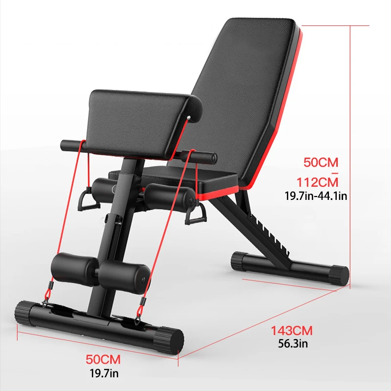 US $51.59 Adjustable home gym bench press for Full Body Workout MultiPurpose Utility Weight Bench Foldable Flat Bench Press for Home Gym
