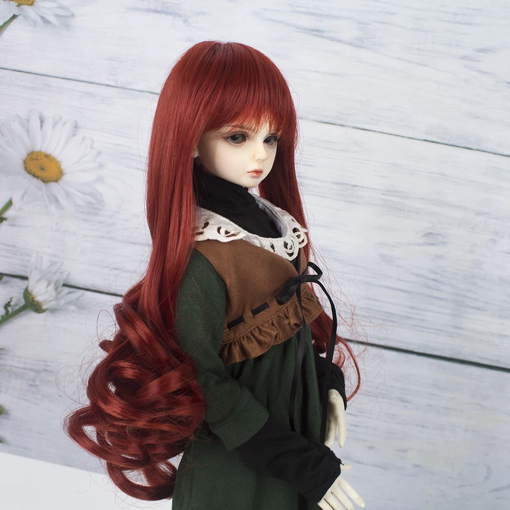 Aidolla BJD/SD кукольные парики длинные вьющиеся новые белые желтые Ombre born baby цветные волосы для 1/3 1/4 аксессуары для кукол - Цвет: T2352