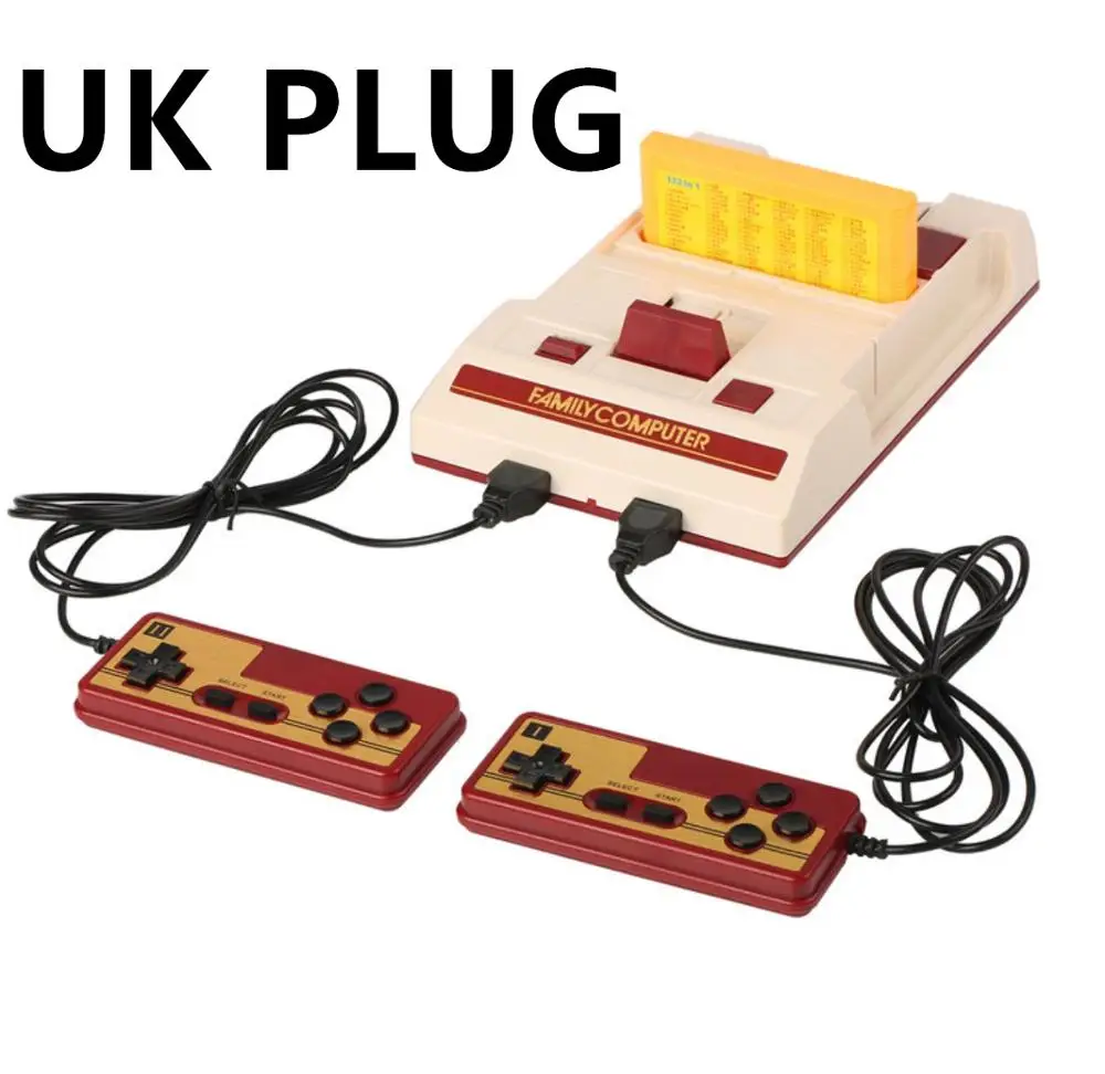 UK Plug Built-in 500 ТВ игровая консоль встроенные 500 игры видео игровая консоль игровая машина 8 бит ТВ игровая консоль Ретро аркадная игра классический подарок - Цвет: UK Plug Built-in 500