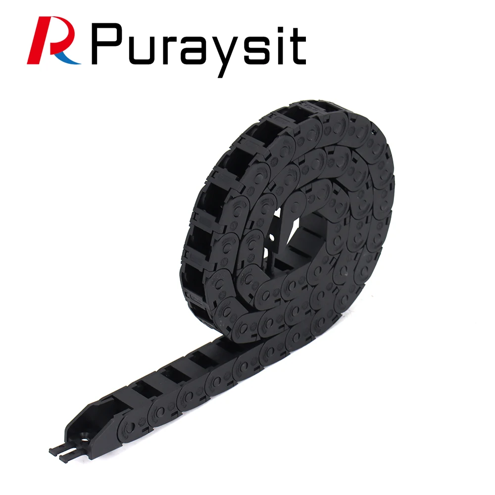 Puraysit Nylon Drag Chain Cable Chain 10x15 15x15 15x20 15x30 18x25 18x37 R28 38 48mm Bridge External Opening plastic cable chain,cable carrier