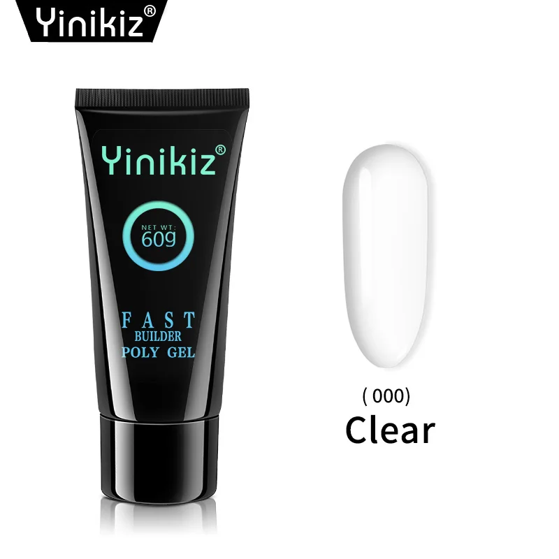 

Yinikiz 60ml New Fast Uv Builder Gel Nail Art Cover Natural Clear Led Uv Soak Off Nail Gel Polish Acrylic Poly Gel
