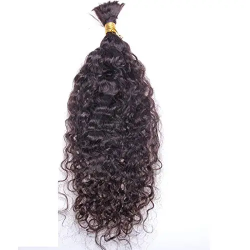 

Water Wave Human Hair Bulk For Braiding Brazilian Hair Weave Bundles Bulk Natural Color Remy Human Hair Extension Bulk No Wefts