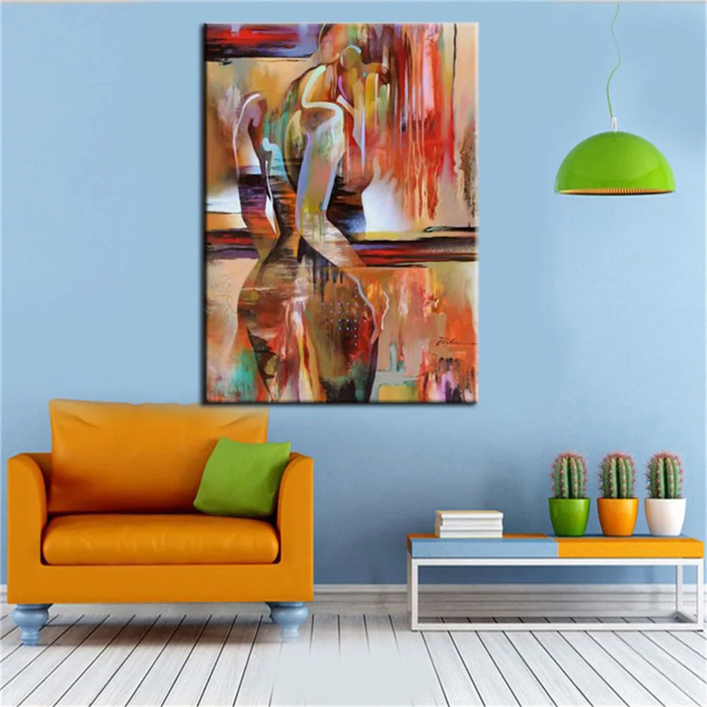 

Hand-painted oil painting modern abstract canvas oil painting wall naked female artist home decoration poster corridor picture