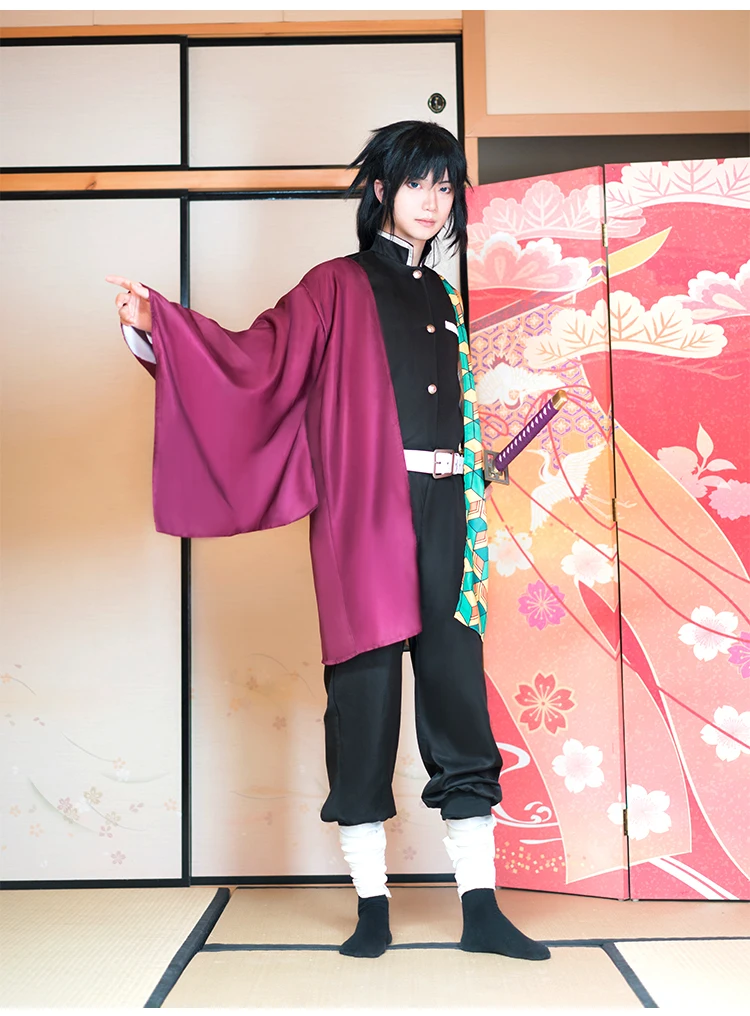 Аниме демон убийца Kimetsu no Yaiba Kamado Nezuko Tomioka Giyuu кимоно униформа Косплей Костюм Хэллоуин наряд