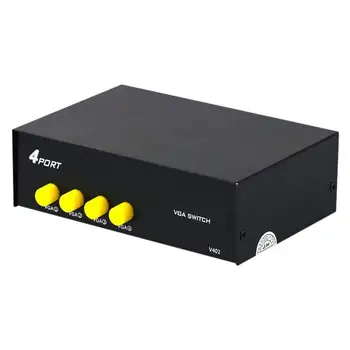 

DishyKooker 4 Port VGA Splitter Box Extend Video Signal for Data Centers Test Facilities Video Broadcasting Presentations