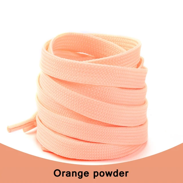 1Pair Sneakers Shoelaces Shoes Accessories Laces for Shoes Unisex Flat Shoe Laces Shoe Strings Shoelaces  Af1 Orange powder