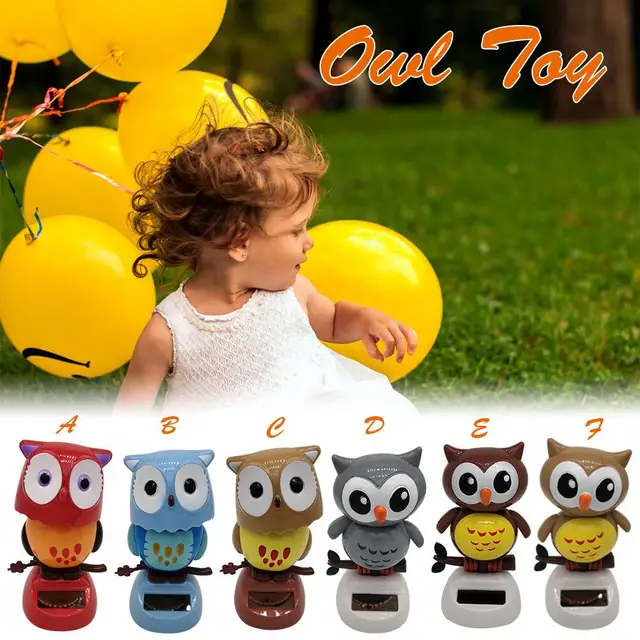Owl Doll Solar Dancer Innovative Swing Owl Shaking Head Doll Cartoon Decoration Children's Toys For Children 2