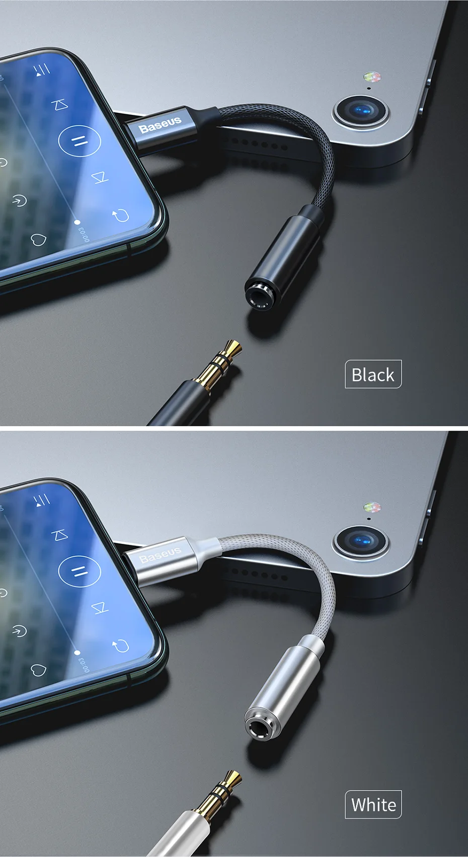 Baseus AUX аудио кабель-адаптер для iPhone Lightning до 3,5 мм разъем для наушников для iPhone 11 Pro XS Max Xr X 8 7 Plus OTG конвертер
